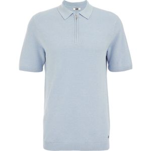 WE Fashion Heren Regular fit polo met structuur