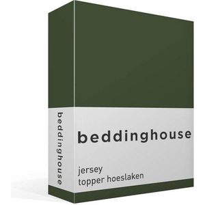 Beddinghouse Jersey - Topper - Hoeslaken - Tweepersoons - 140x200/220 cm - Dark Green