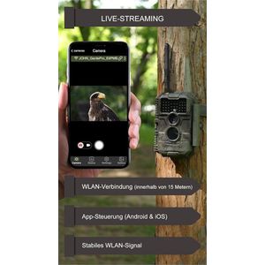 Equivera Wildcamera voor Buiten - Wildcamera met Nachtzicht - WiFi - Hoge Resolutie - Waterdicht - Wild Camera - Premium