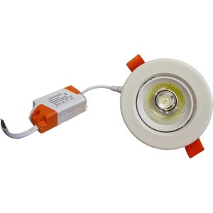 Plafondspots LED Inbouwspots - Spotjes - Kantelbaar-Ronde -Draaibaar - 6500K - 5tot7 Watt - 5stuks per set