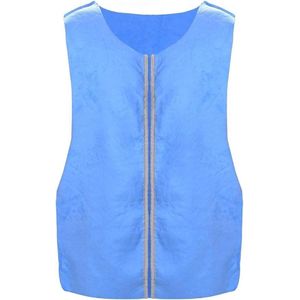 Zomer koelvest - Blauw - One size - Persoonlijke koeling - Lichaamskoeling - Sportvest - Fietsen - Vissen - Chef-kok .