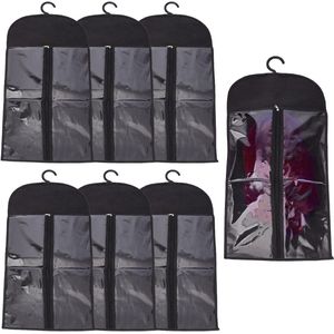Allecto Plus - Pruik Opbergzakken, 6 stuks, Haarverlengingshouder 28 x 59 cm, Stofdicht, Draagtas voor Kapsalonaccessoires