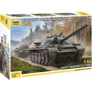 1:72 Zvezda 5077 Soviet Main Battle Tank T-62 Plastic Modelbouwpakket