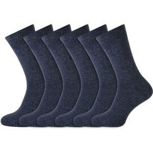 Heren sokken | Katoenen sokken | Merk: Basset | Kleur: Antraciet | Maat: 39 t/m 50 | 6 Paar