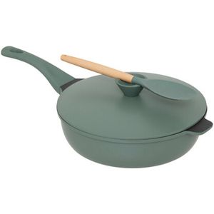 Hapjespan / Sauteuse met deksel ø 28 cm - multifunctionele kookpot - anti-aanbaklaag - Groen