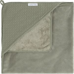 Baby's Only Gebreide wikkeldeken - Omslagdoek baby Sky - Teddy voering - Urban Green - 75x75 cm - Geschikt voor drie- en vijfpuntsgordel