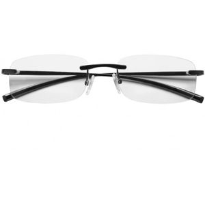 SILAC - BLACK METAL - Randloze leesbrillen met metalen armen - 7097 - Sterkte +5.00