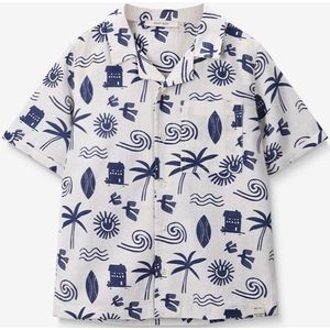 Sissy-Boy - Overhemd - Wit - Korte Mouwen - Met Print