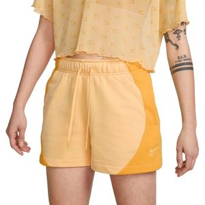 Nike - Air Mid-Rise Fleece Short - Geel - Korte Broeken