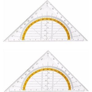 2x Geo driehoek 14 cm