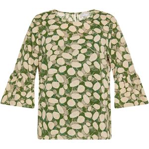 Usha Blouse  lichtgeel / olijfgroen / grasgroen