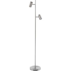 Ylumen Vloerlamp Burgos - 2 lichts - leeslamp - H 142 cm - 3 standen schakelaar - chique vloerlamp- slanke vloerlamp - mat chroom