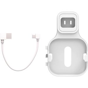 Titel: Wandhouder voor Sync Module, camera houder met kabel (wit) - ruimtebesparend - eenvoudig te verplaatsen.