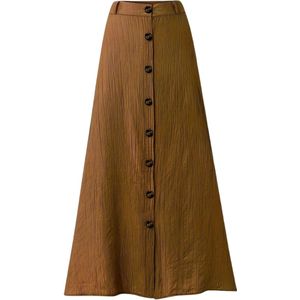 Livano Rokje Dames - Korte - Korte Broek - Wandelrok - Legging - Donkerbruin - XL