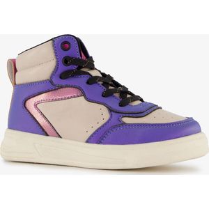 Blue Box hoge meisjes sneakers paars metallic - Maat 28 - Uitneembare zool