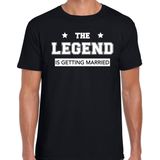 The legend is getting married t-shirt zwart voor heren - cadeau / kado shirt voor vrijgezellenfeest / huwelijk XL