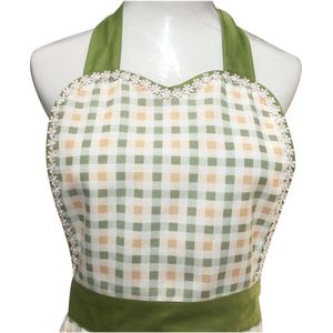 Uniek design retro schort voor dames meisjes dames retro schort met chique zak voor koken en keuken groen