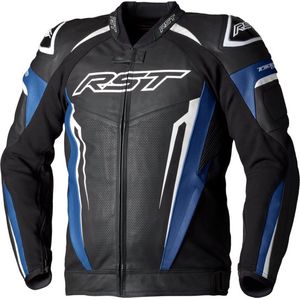 RST Tractech Evo 5 Blue Black White Leather Jacket 58 - Maat - Jas