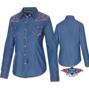 Stars & Stripes Western Blouse AVA maat XXL