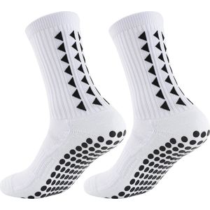 12 paar Grip Voetbalsokken voor Heren Witte Antislip Grip Voetbal Sportsokken Jeugd Grip Voetbalsokken Dik, Jeugd Grip Voetbalsokken, Sportsokken voor Kinderen en Volwassenen Comfortabele Trainer Atletische Sokken voor Voetbal Voetbal Basketbal