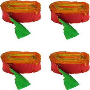Slinger Crêpeguirlande rood-geel-groen brandveilig 96 meter - Slingers - Verjaardagversiering - Themafeestversiering - Brandvertragende slingers