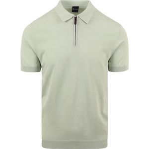 Suitable Half Zip Polo Lichtgroen - Maat XXL - Heren