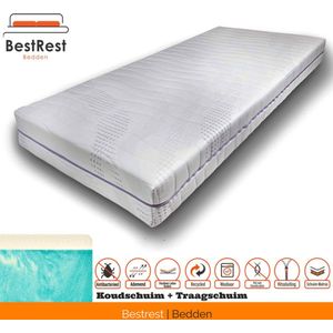 Duo Matras Luxe Koudschuim + Traagschuim - 22cm matrasdikte - 180x210cm