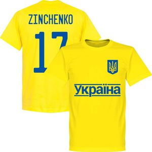 Oekraïne Zinchenko 17 Team T-Shirt - Geel - XXL