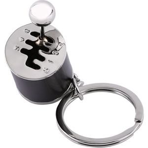Sleutelhanger Stick Shift Versnellingspook - Metalen Auto Gear Shifter Model - Auto Onderdeel Vormige Metalen Legering - Zwart