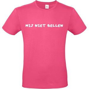 T-shirt met opdruk “Mij niet bellen”, Rose T-shirt met witte opdruk