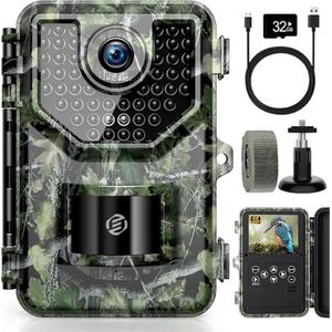 Equivera Wildcamera met Nachtzicht - Wildcamera - Wildcamera voor Buiten - Jachtcamera - Bewegingssensor - Nachtzicht