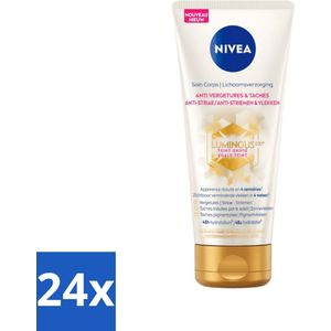 NIVEA - Bodycrème - Luminous630 Tegen Striae - Tegen striemen, zonnevlekken & pigmentvlekken - Lichaamsverzorging - 200 ml - Voordeelverpakking - 24 stuks