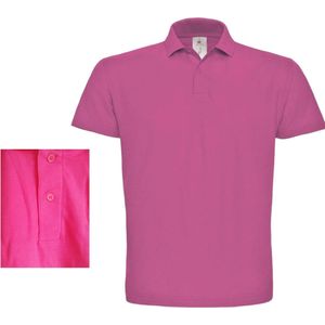B&C Polo fuchsia roze XL
