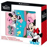 Disney Minnie Mouse lunchbox set voor kinderen - 2-delig - roze - aluminium/kunststof