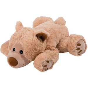 Zachte magnetronknuffel - liggende beer voor warmte en troost