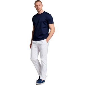 Glans Shirt Heren - Blauw - Satijn Look - T-shirt - Glimmend - Maat S