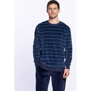 Punto Blanco Katoenen Veleurs Heren Pyjama Lange Mouw Lange Broek Icy 34625-70 105 M