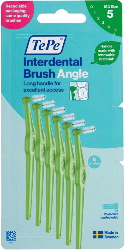 TePe - Angle - Interdentale Ragers - Groen - ISO maat 6 - 0,8 mm - 6 stuks