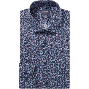 Olymp Luxor modern fit overhemd met microdessin en borstzak - Maat 41