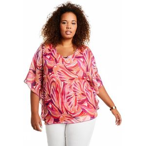 Lange vloeiende tuniek met bladmotief