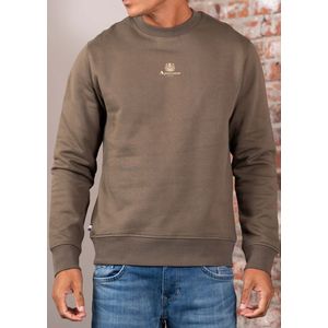 Aquascutum Centered logo crewneck - army green