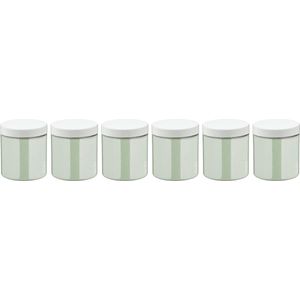 Scrubzout Dennen - 300 gram - Pot met witte deksel - set van 6 stuks - Hydraterende Lichaamsscrub