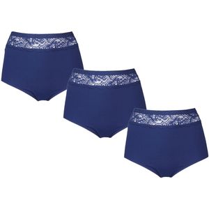 3-Pack Dames tailleslips met kant 808 J&C Marine - maat M