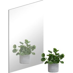 Zelfklevende acrylspiegel, HD-kleefspiegel, grote frameloze kunststof spiegel, 3 mm dikke acrylspiegeltegels, onbreekbare spiegel, rechthoekige wandlijmspiegel voor thuis, 40 x 30 cm