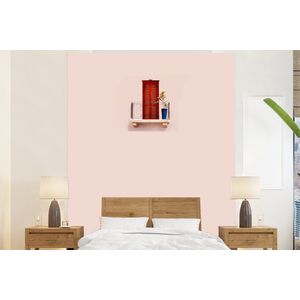 Deur - Rood - Pastel - Architectuur - Behangpapier