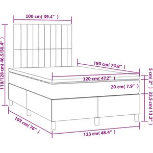 vidaXL-Boxspring-met-matras-stof-donkerbruin-120x190-cm