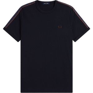 Fred Perry - Contrast Tape Ringer T-shirt - Zwart - Katoen
