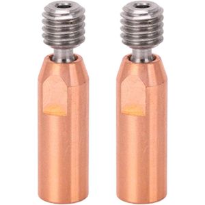 2Pcs Throat Nozzle Ti Alloy Copper Bimetal 3D Printer Throat Nozzle Replacement for Ender 3 3 V2 3 Pro Hotend (1.75mm bore)