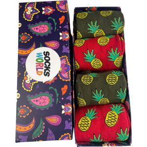 SocksWorld-Sokken-Pineapple-Giftbox-Maat-37-42