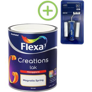 Flexa - Creations - Lak Hoogglans - Magnolia Spring - 750 ml + Lakroller